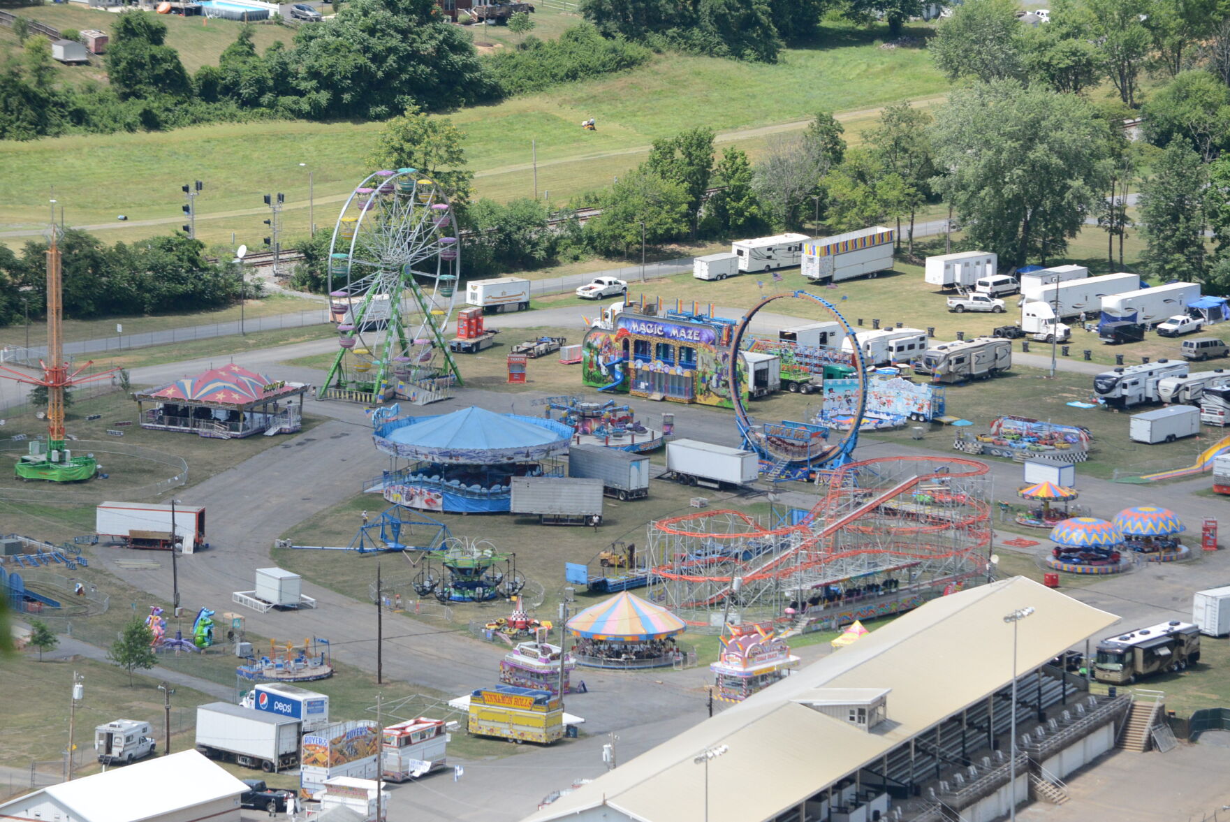 7-13-22 Allegany County Fairgrounds from cliff
